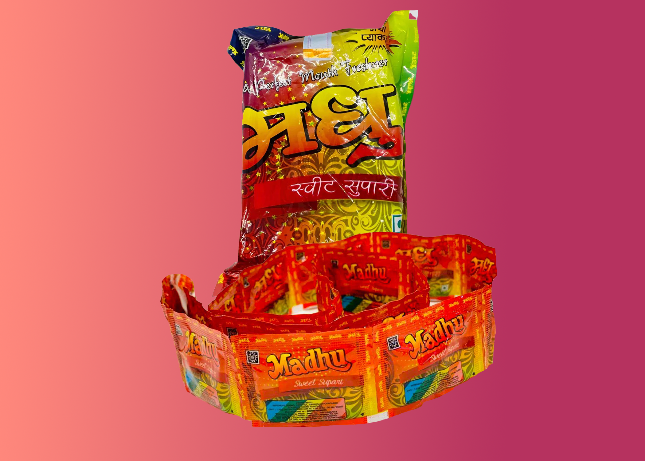 Mitha Madhu dried crushed betel nut areca nut pouch pack from Nepal