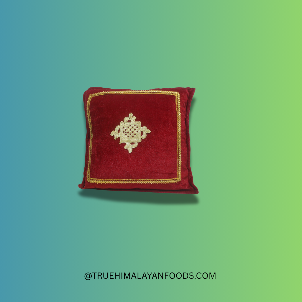 Sofa Cushion red square decorative Nepali cushion