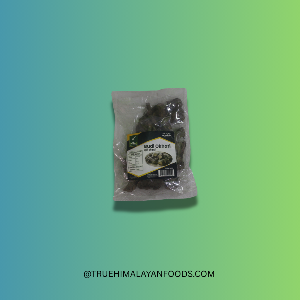 Budi Okhati authentic Himalayan jaributi herb in packaging