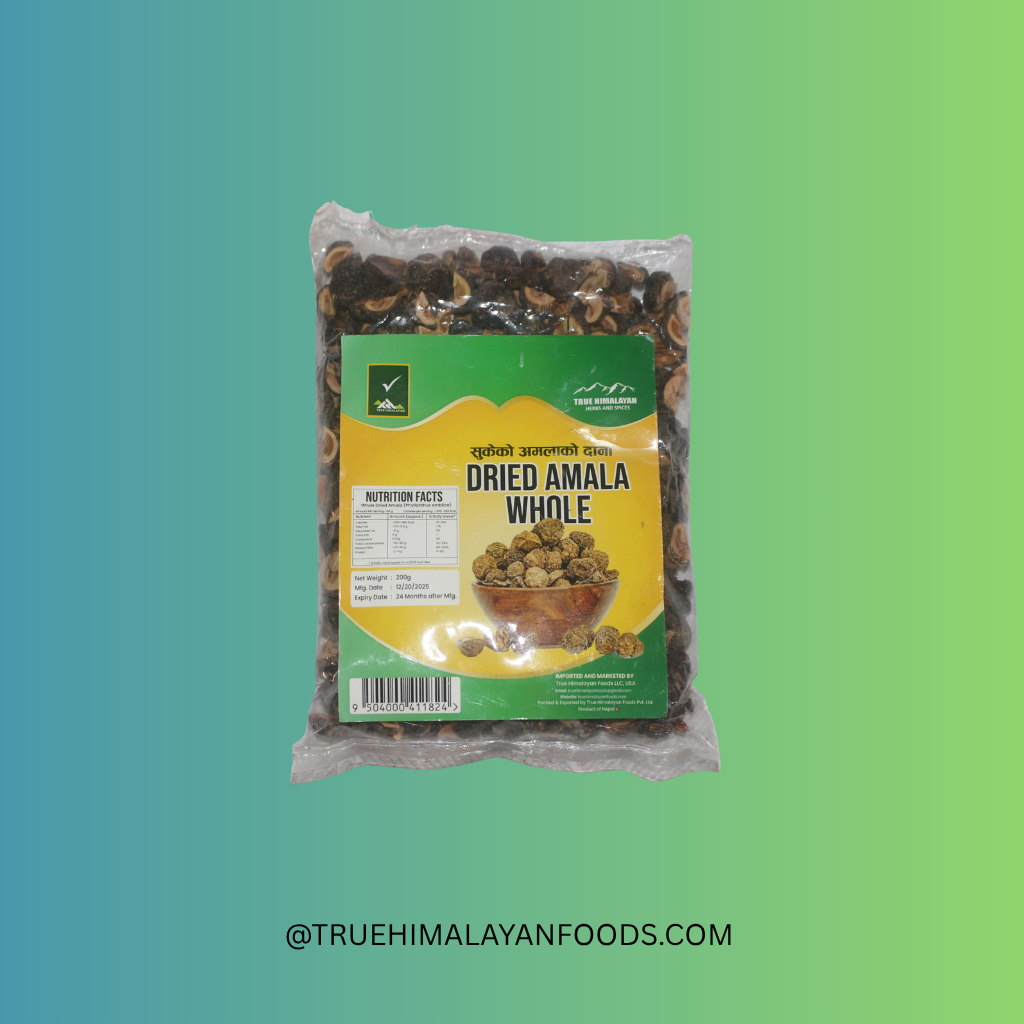 Dried Amala Whole authentic Himalayan herb in resealable pack