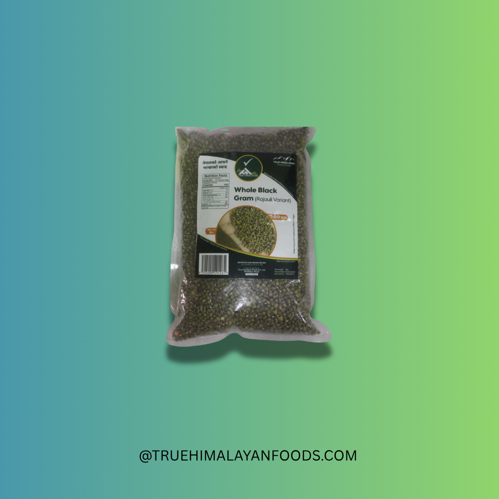 Whole Black Gram Rajauli Variant authentic Himalayan pulse in packaging
