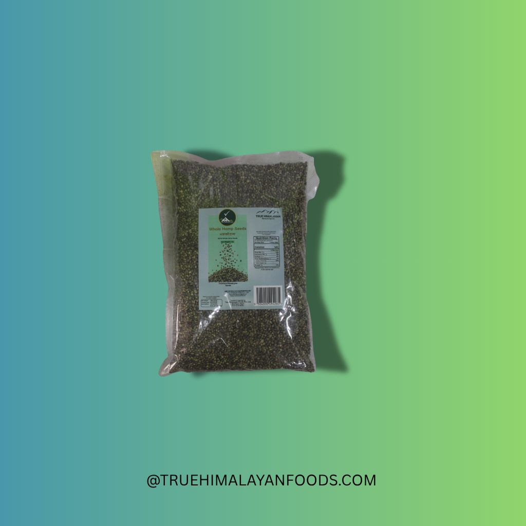 Whole Hemp Seeds authentic Himalayan superfood in packaging